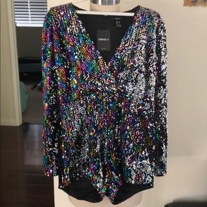 NWT Forever 21 Sequins Romper